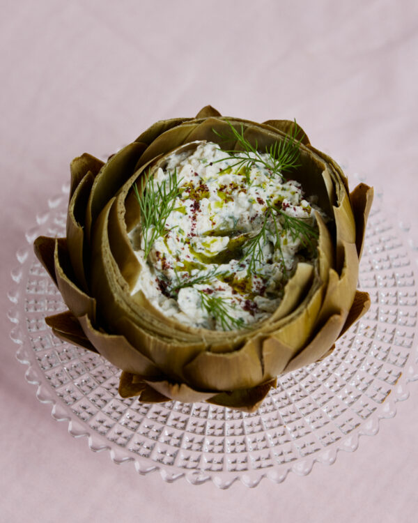 Artichoke with fresh dip